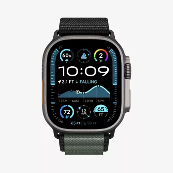 Pulseira Spigen Rugged Armor Pro WBF1 para Apple Watch 44/45/46/49mm preta/verde