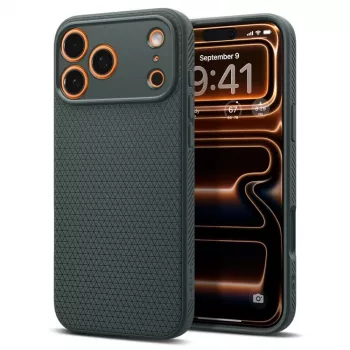 Capa Spigen Liquid Air iPhone 17 Pro Max Abyss Green