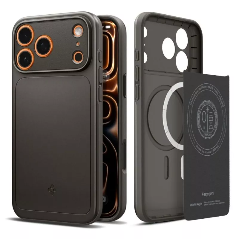 Capa Spigen Thin Fit Mag MagSafe para iPhone 17 Pro Max (Gunmetal)