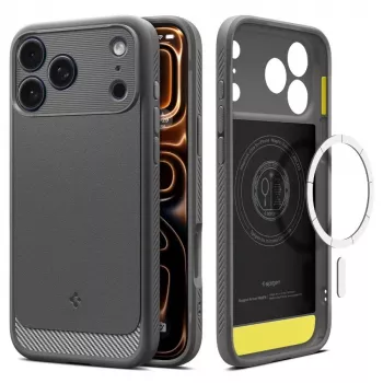 Capa Spigen Rugged Armor Mag MagSafe iPhone 17 Pro cinzenta