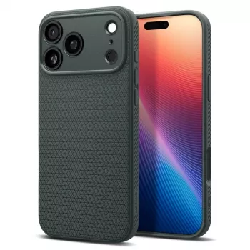 Capa Spigen Liquid Air iPhone 17 Pro Abyss Green