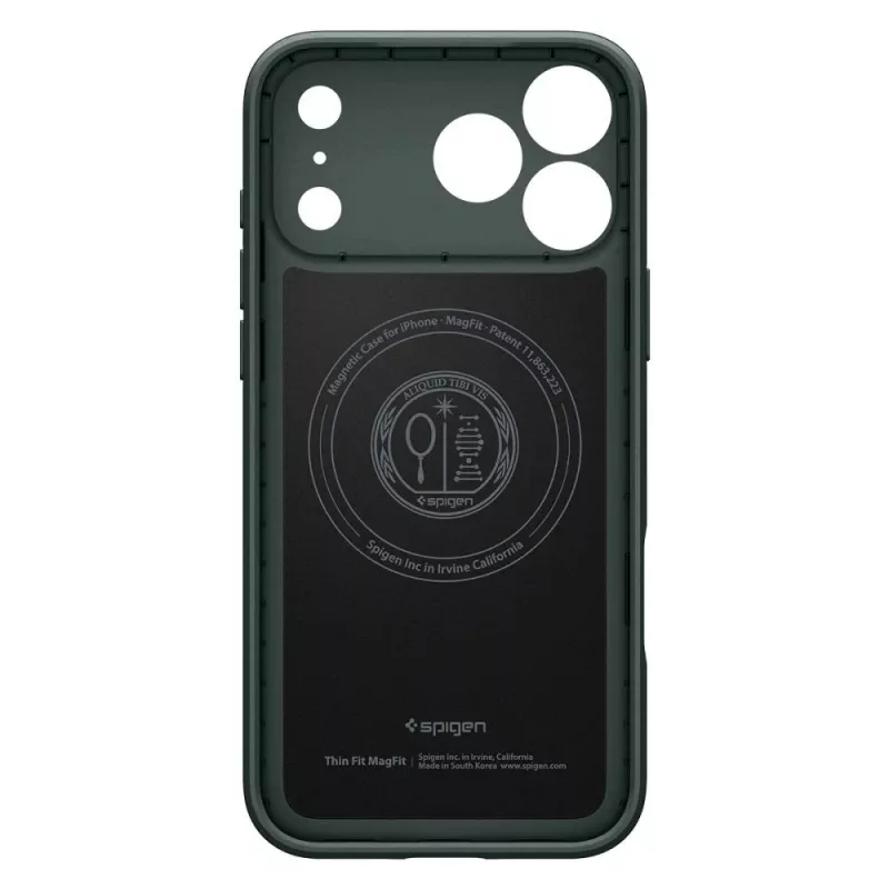 Capa Spigen Thin Fit Mag Magsafe iPhone 17 Pro Abyss Green