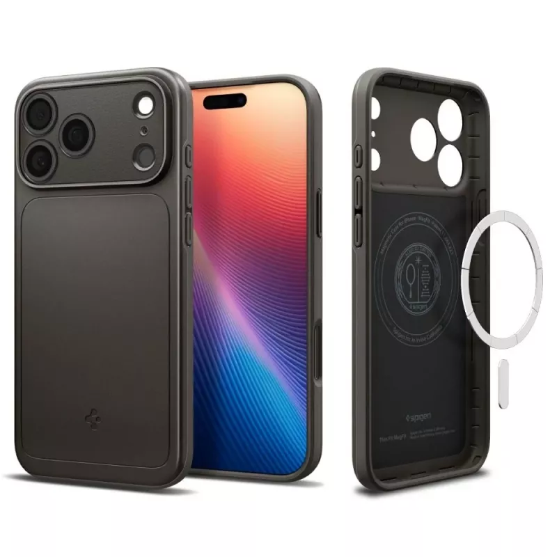 Capa Spigen Thin Fit Mag Magsafe iPhone 17 Pro Gunmetal