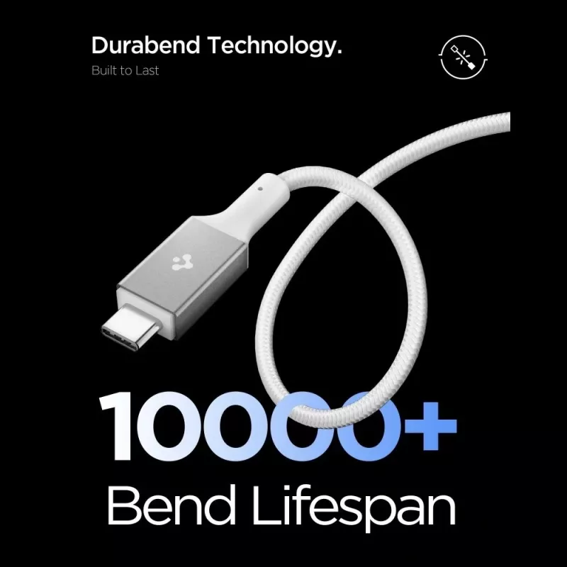 SPIGEN EB10015CC Essential cabo USB-C para USB-C 100W 150cm branco