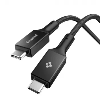 SPIGEN EB10015CC Essential cabo USB-C para USB-C 100W 150cm preto