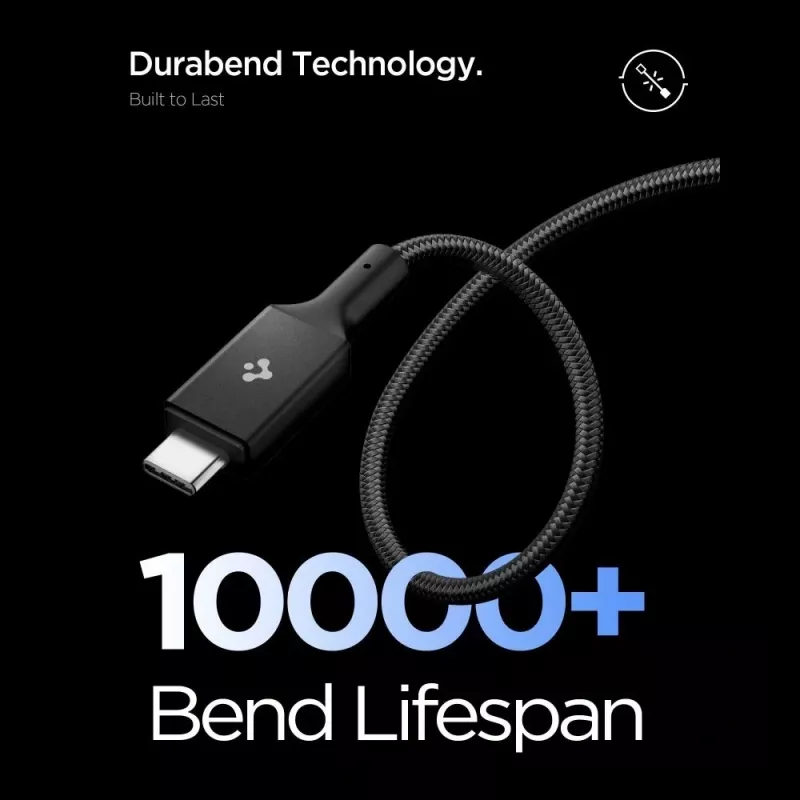 SPIGEN EB10015CC Essential cabo USB-C para USB-C 100W 150cm preto