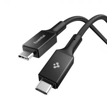 SPIGEN EB24015CC Essential cabo USB-C para USB-C 240W 150cm preto