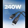 SPIGEN EB24015CC Essential cabo USB-C para USB-C 240W 150cm preto