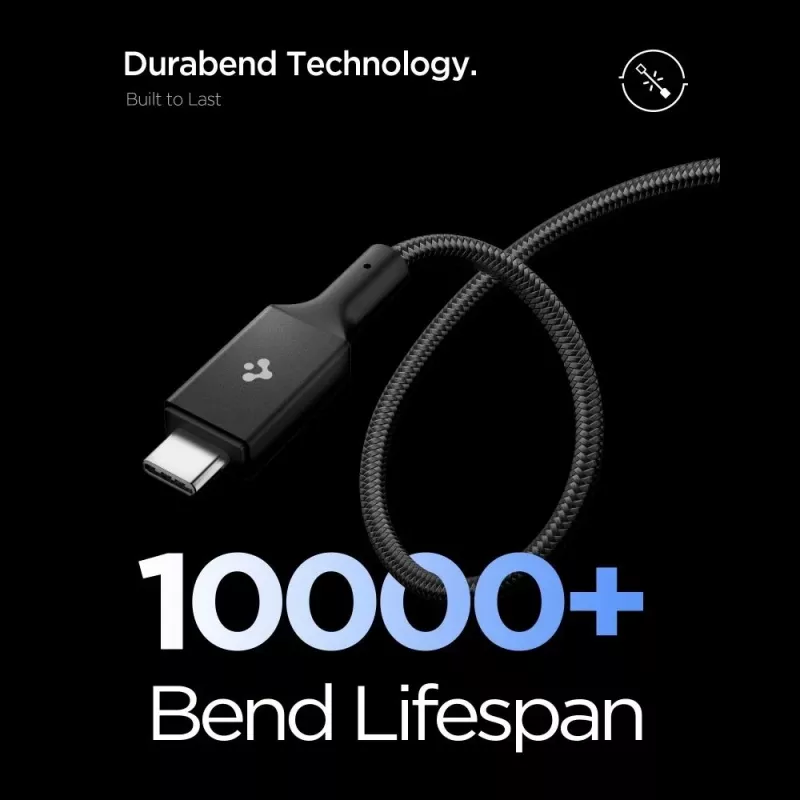 SPIGEN EB24015CC Essential cabo USB-C para USB-C 240W 150cm preto