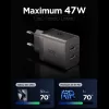 SPIGEN EE472EU-GAN Essential carregador de rede 2 portas 47W Gunmetal