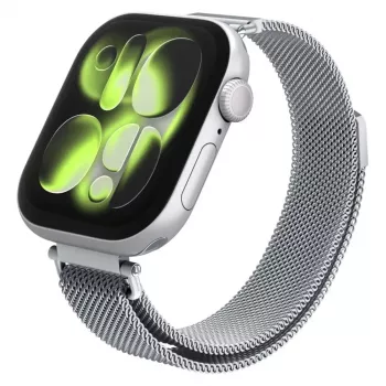 Spigen WBM4 bracelete de aço inoxidável para Apple Watch 8/9/10/11/SE (40/41/42mm) prateado