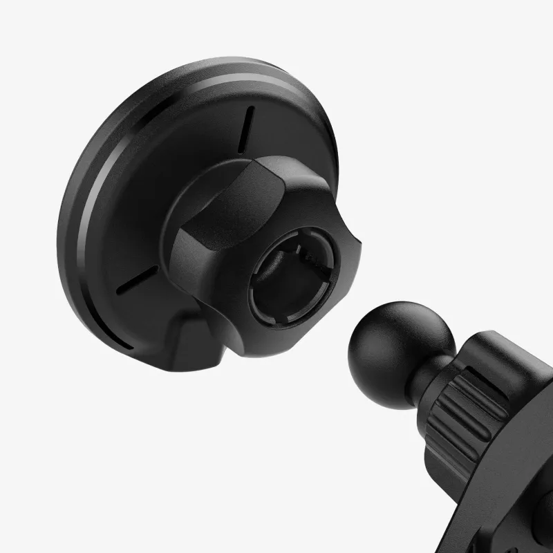 SPIGEN EV15MAQ Essential suporte de carro para saída de ar com carregamento sem fios magnético MagSafe 15W Qi2 preto