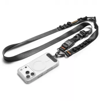 Correia de tiracolo universal Spigen DA30M Lanyard Strap preta
