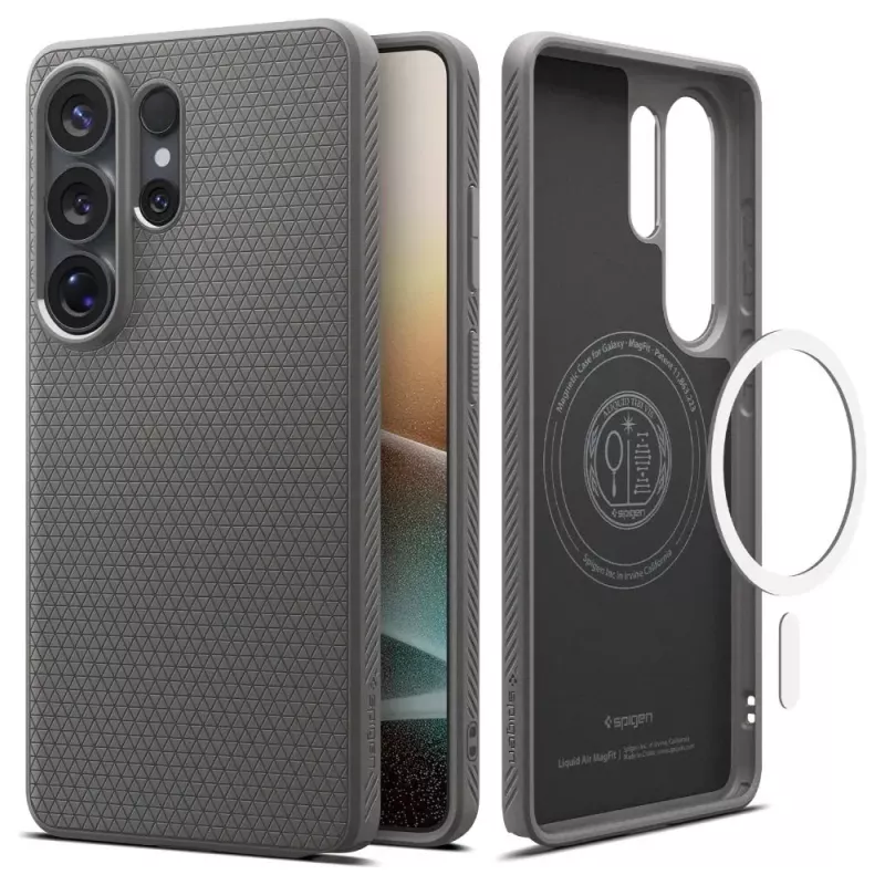 Capa Spigen Liquid Air Mag MagSafe Galaxy S26 Ultra Marble Grey