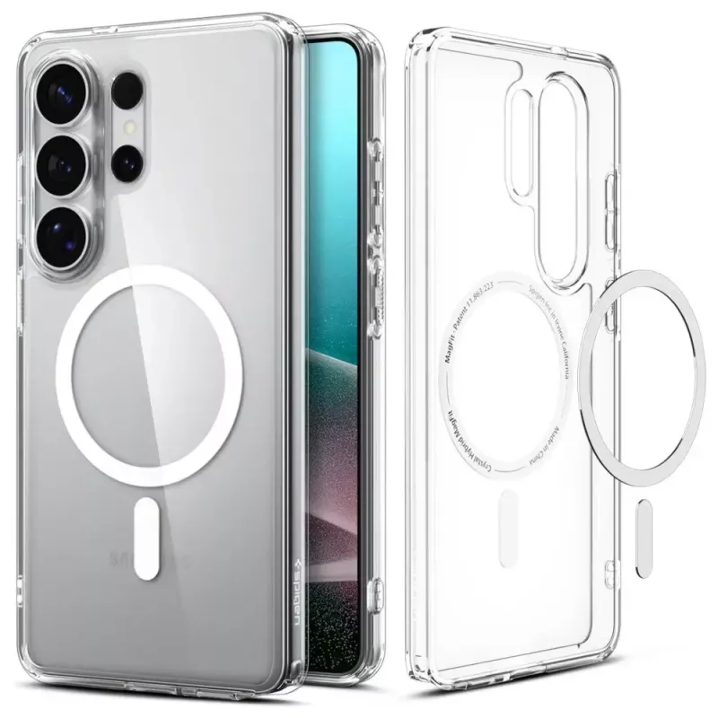 Spigen Ultra Hybrid Mag MagSafe Galaxy S26 Ultra transparente/branco