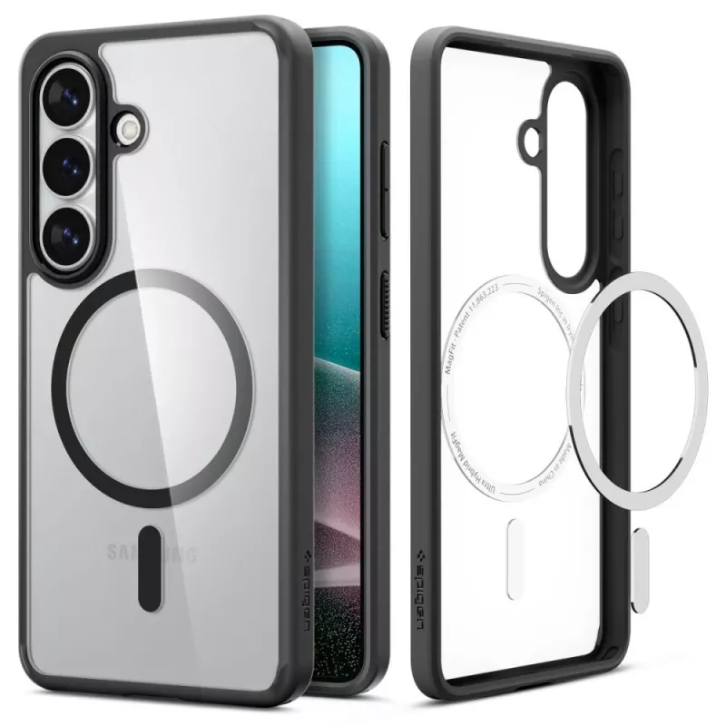 Spigen Ultra Hybrid Mag MagSafe Capa para Samsung Galaxy S26+, transparente/preta