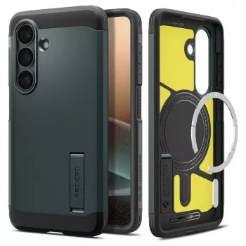 Capa Spigen Tough Armor Mag MagSafe para Samsung Galaxy S26+ - verde