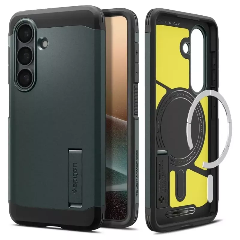 Capa Spigen Tough Armor Mag MagSafe para Samsung Galaxy S26+ - verde