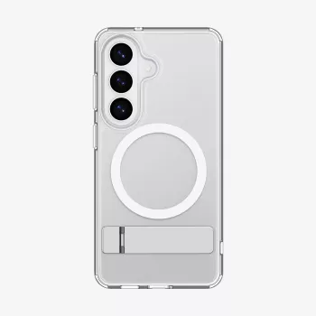Spigen Ultra Hybrid S Mag capa MagSafe para Samsung Galaxy S26 - transparente branco
