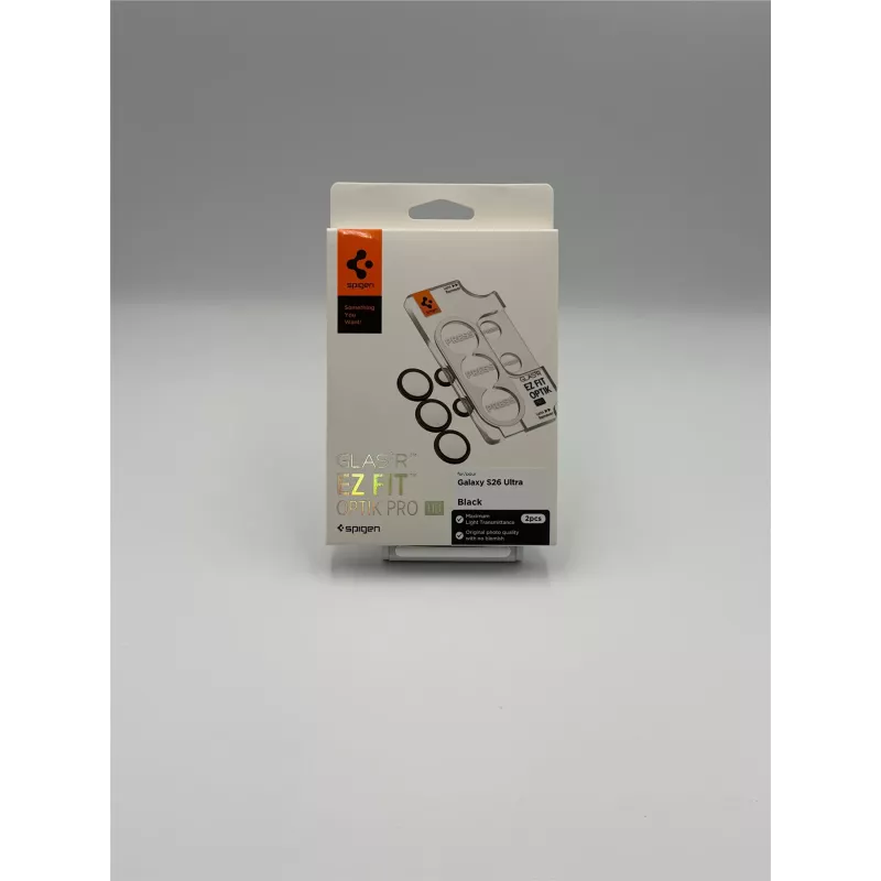 Spigen Optik Pro HD GLAS.TR EZ Fit protetor de câmara pack de 2 para Samsung Galaxy S26 Ultra - preto