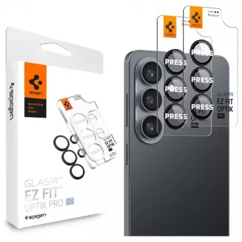 Spigen Optik Pro HD Glas.tR EZ Fit proteção da câmara pack de 2 para Samsung Galaxy S26+ - preto