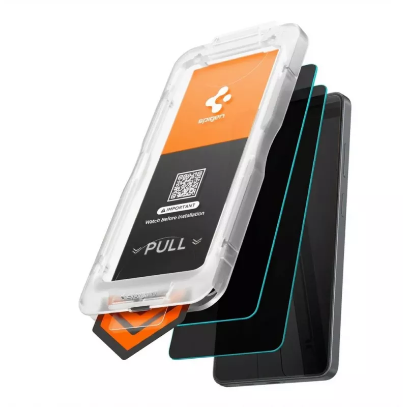 Spigen Glas.TR EZ Fit Pro AC HD Película protetora de ecrã de vidro temperado para Samsung Galaxy S26, pack de 2, preta