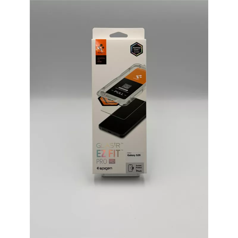 Spigen Glas.TR EZ Fit Pro AC HD protetor de ecrã em vidro temperado para Samsung Galaxy S26, transparente