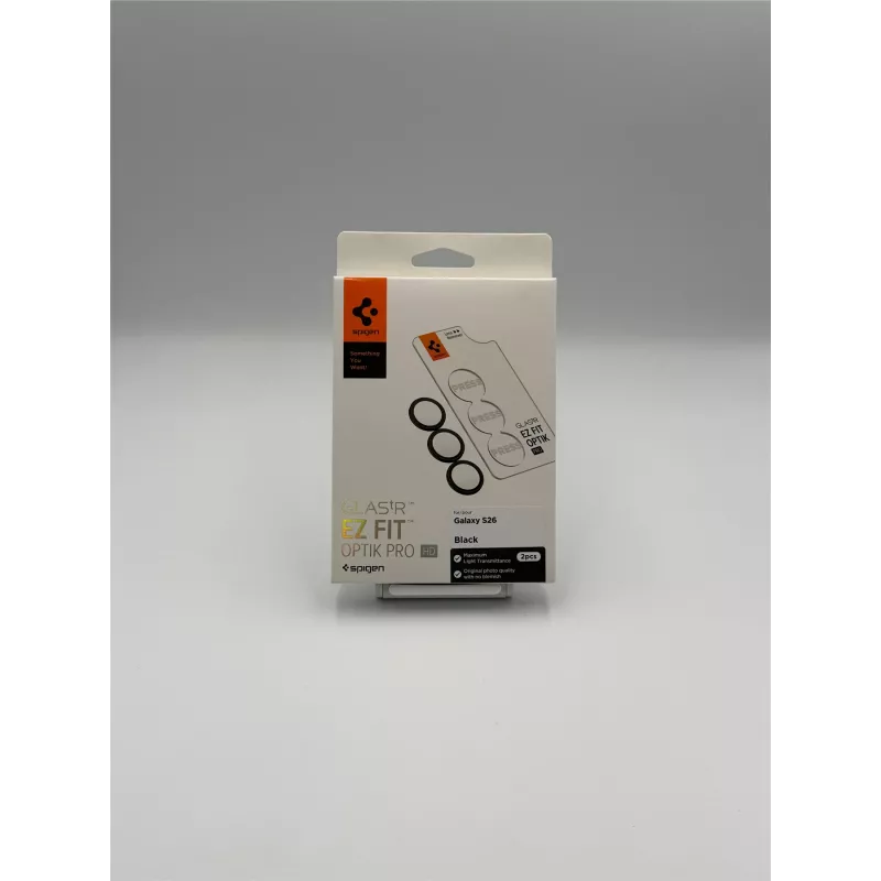 Spigen Optik Pro HD GLAS.TR EZ Fit protetor de câmara pack de 2 para Samsung Galaxy S26 - preto