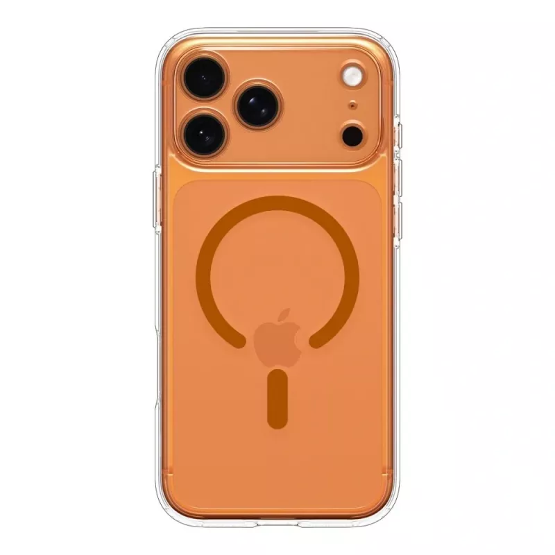 Spigen Ultra Hybrid Mag MagSafe iPhone 17 Pro Max transparente/laranja