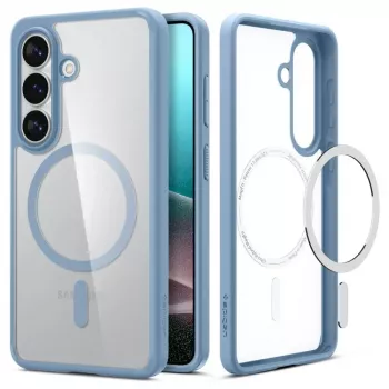 Spigen Ultra Hybrid Mag MagSafe capa para Samsung Galaxy S26+ - Crystal Clear Blue