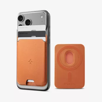 SPIGEN VALENTINUS MAGSAFE suporte universal de cartões magnético laranja metálico