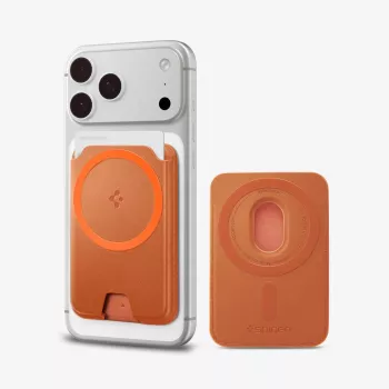 SPIGEN VALENTINUS MAGFIT+ MAGSAFE suporte universal de cartões magnético laranja metálico
