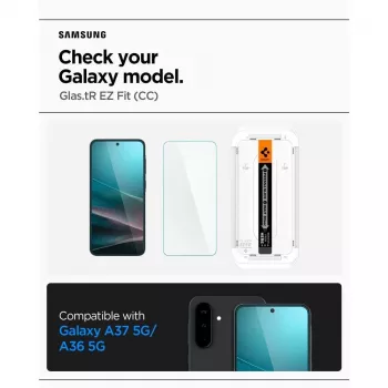 Spigen Glas.tR EZ Fit HD protetor de ecrã em vidro temperado para Samsung Galaxy A36 / A37 5G, transparente, pack de 2