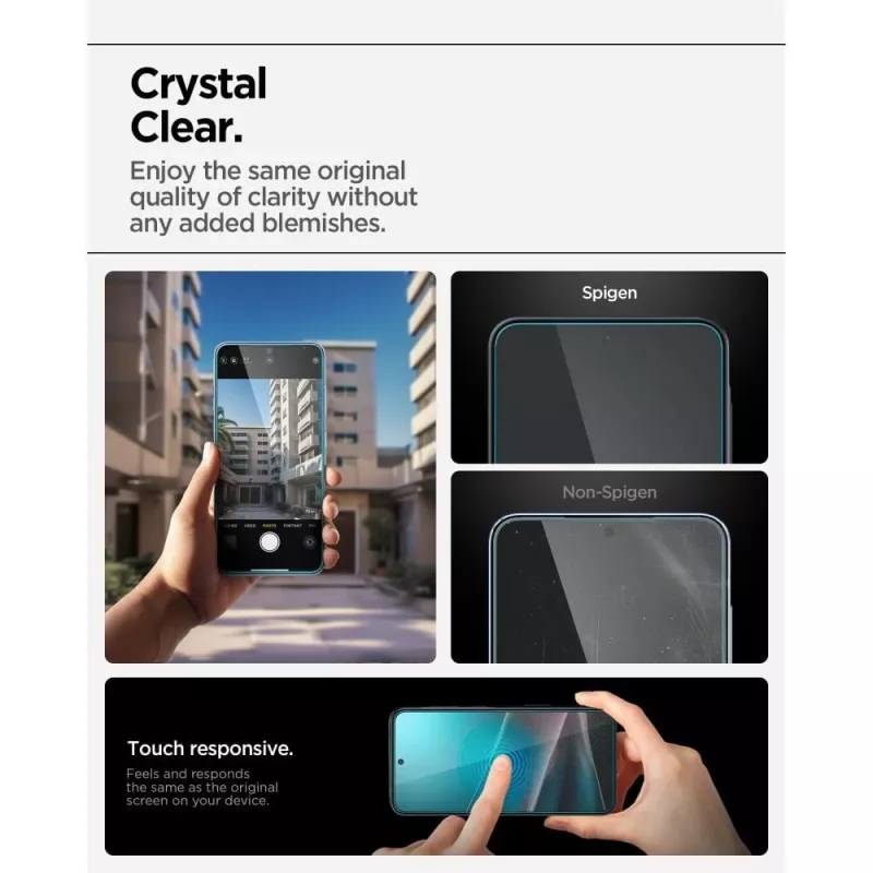 Spigen Glas.tR EZ Fit HD protetor de ecrã em vidro temperado para Samsung Galaxy A36 / A37 5G, transparente, pack de 2