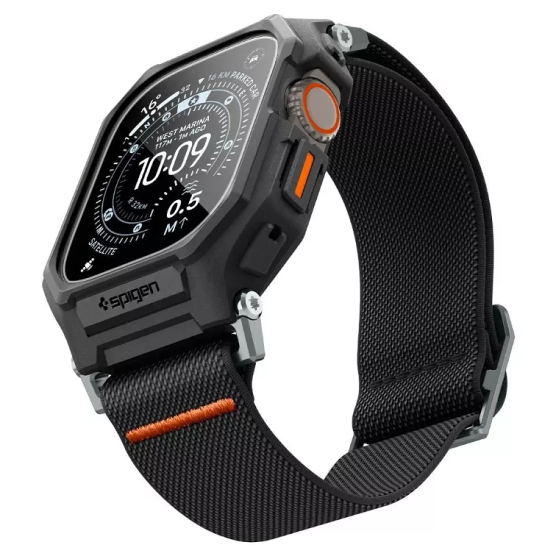 SPIGEN Lite Fit Pro e vidro temperado Apple Watch Ultra 1 / 2 / 3 (49 mm) preto mate