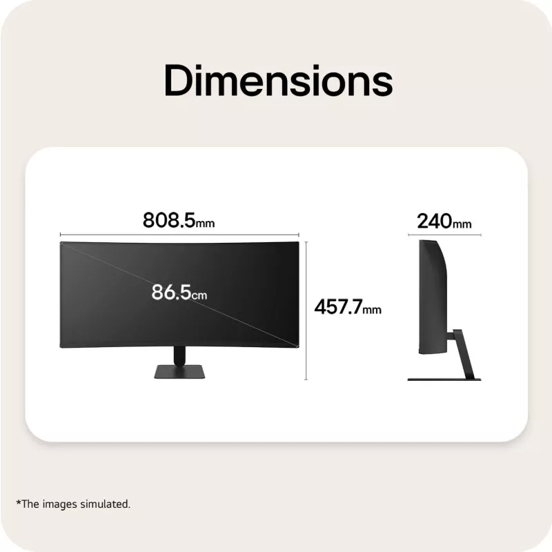 LG UltraWide 34U601B-B.AEUQ Monitor curvo WQHD VA de 34 polegadas, 120Hz