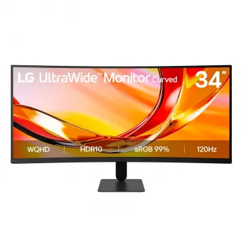 Monitor Curvo LG UltraWide 34U601B-B.AEUQ 34 polegadas WQHD VA, 120Hz