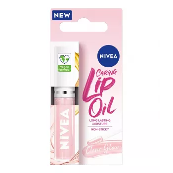 NIVEA Caring Lip Oil Clear Glow Óleo labial hidratante 5,5 ml