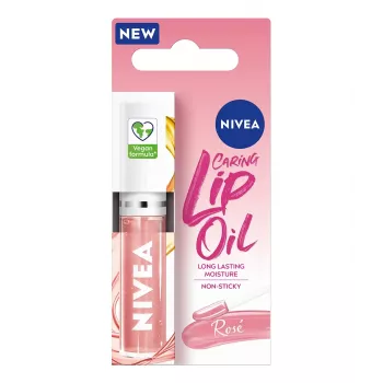 NIVEA Caring Lip Oil Rose Óleo labial 5,5 ml