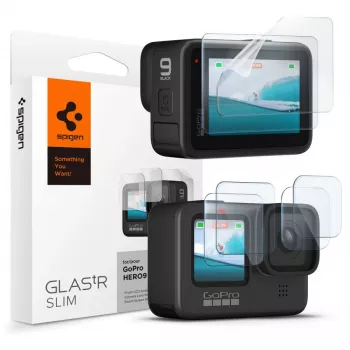 Spigen Glas.TR Slim + Film 2-Set Kit de Proteção de Ecrã e Lente para GoPro Hero 12/11/10/9 (2 Conjuntos)
