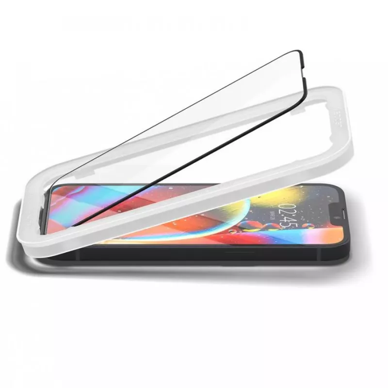Spigen AlignMaster Glass Full Coverage Protetor de Ecrã para Apple iPhone 13/13 Pro/14/16E/17E Preto (Pack de 2)