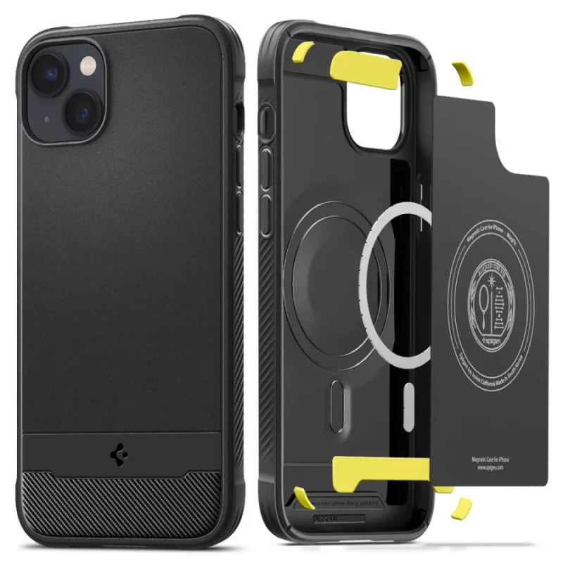 Spigen Rugged Armor Mag MagSafe Capa para iPhone 14 Preto Mate