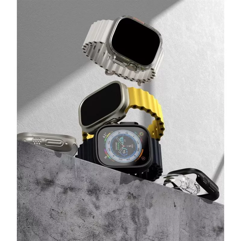 Ringke Slim Pack de 2 Apple Watch Ultra (49 mm) Transparente e Cinzento Titânio