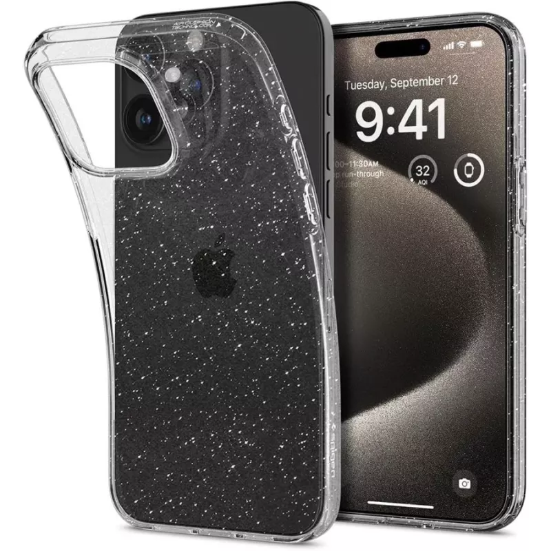Capa Spigen Liquid Crystal iPhone 15 Pro Max Glitter Crystal