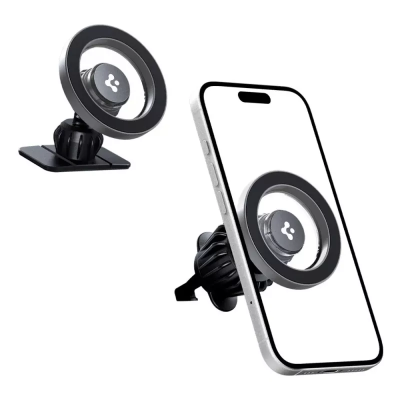 SPIGEN MFT13 suporte magnético MagSafe para automóvel para painel e grelha de ventilação, preto