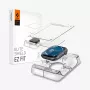 Spigen Elite Shield EZ Fit Pack de 2 Película de Proteção de Ecrã em Vidro Híbrido para Apple Watch 10 (46 mm) Transparente