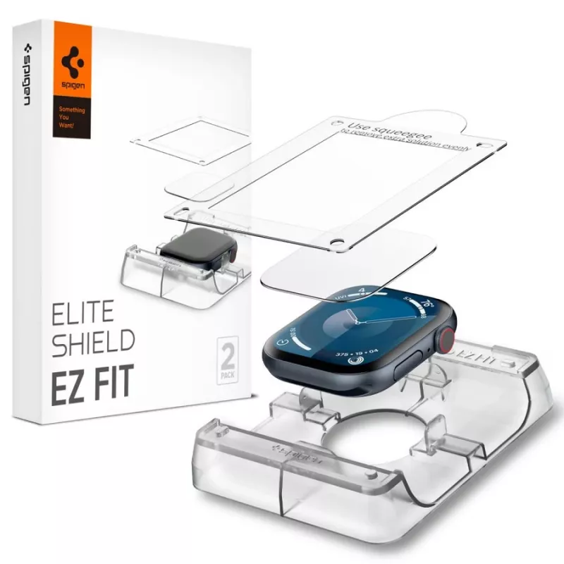 Spigen Elite Shield EZ Fit Pack de 2 Película de Proteção de Ecrã para Apple Watch 42mm Transparente