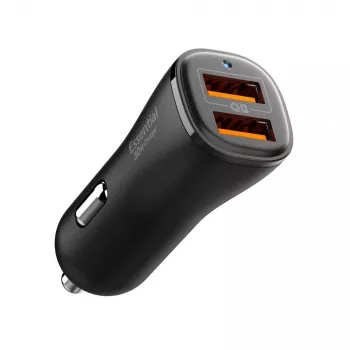 SPIGEN Essential EV302 Carregador de Carro 2 Portas 30W Preto