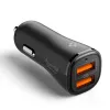 SPIGEN Essential EV302 Carregador de Carro 2 Portas 30W Preto