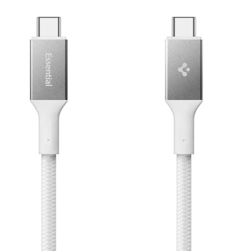 Spigen Essential cabo USB-C para USB-C 100W 1m branco